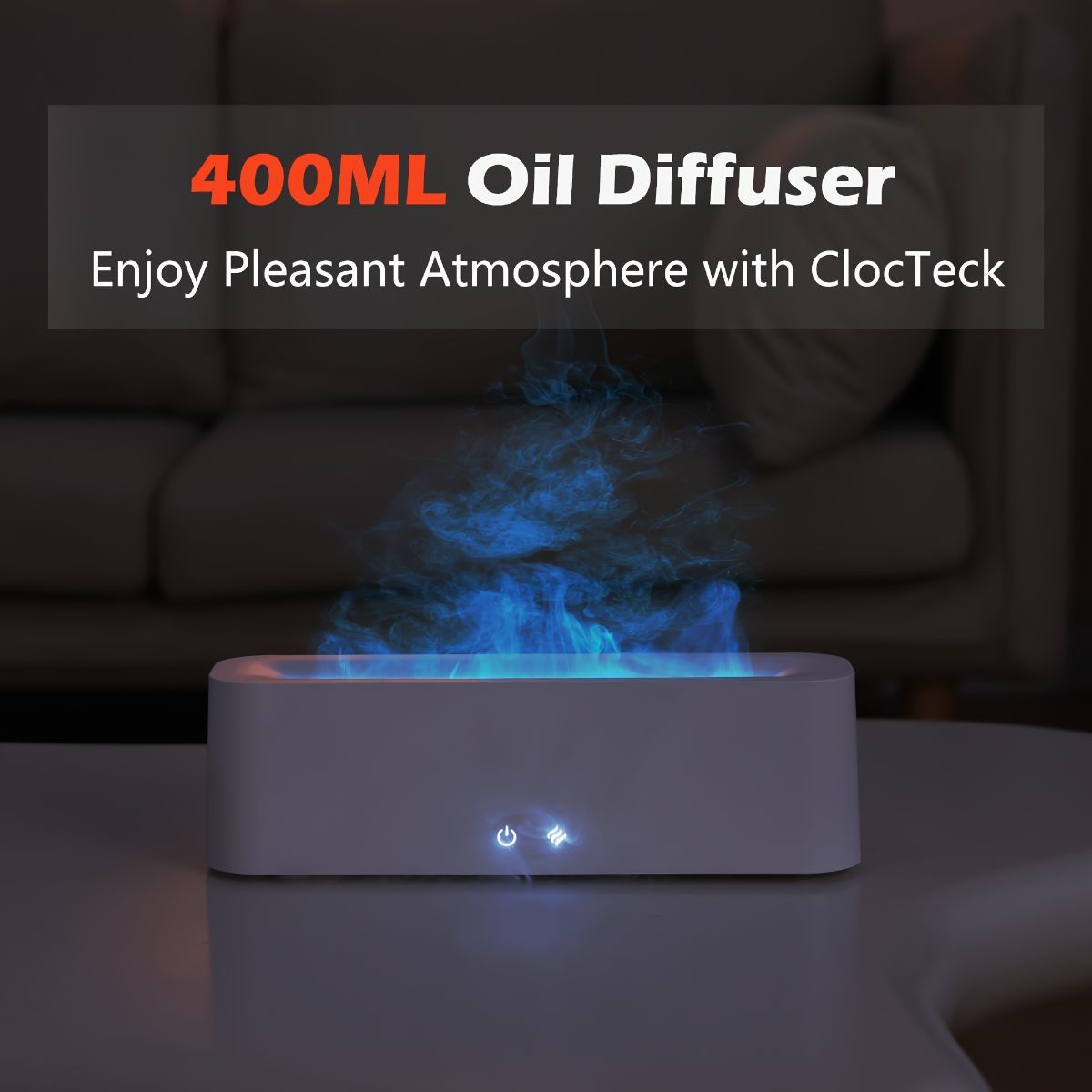 400ml Aromatherapy Diffuser Humidifier – LED Lights, Timer