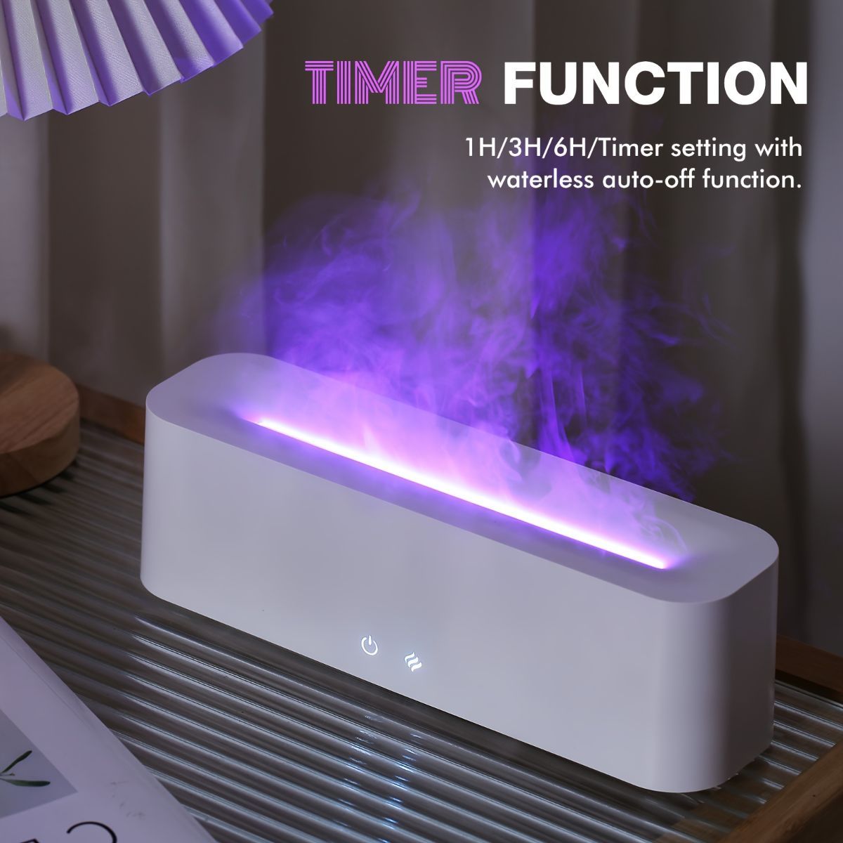 400ml Aromatherapy Diffuser Humidifier – LED Lights, Timer