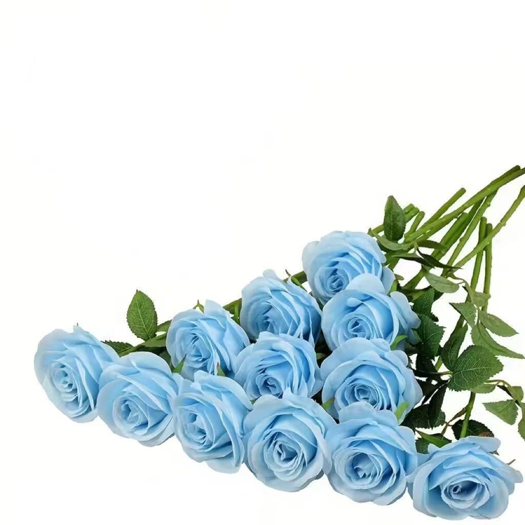 25 Piece Artificial Silk Rose Bouquet – Light Purple, Large
