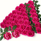 25 Piece Artificial Silk Rose Bouquet – Rose Pink, Large