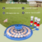Automatic 52 egg incubator with chicken in the background