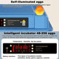 Egg incubator with digital display and text describing features