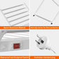 220W Electric Heated Towel Rack – 20 Bars, White and Silver