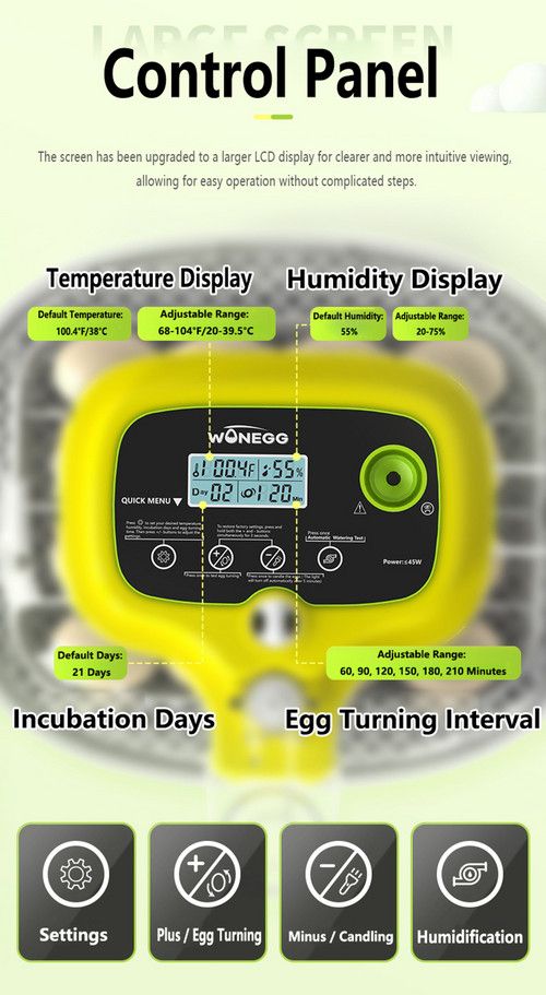 16–30 Egg Automatic Incubator with Egg Candler – Chicken and Duck