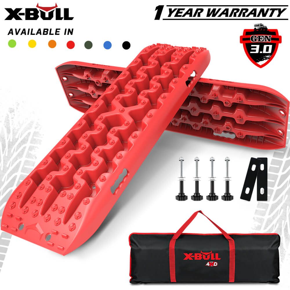 Recovery Tracks Kit with Carry Bag and Mounting Pins – 10T, Red