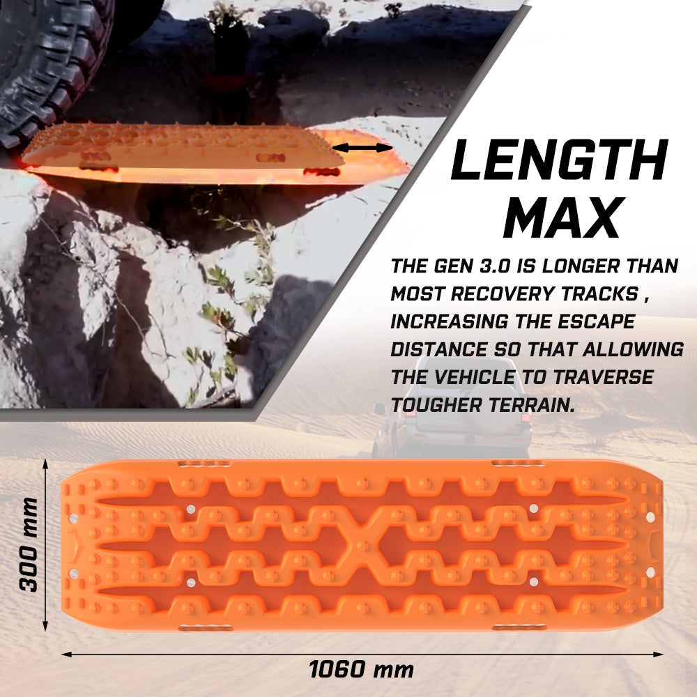 Recovery Tracks 2 Pack – 10 Ton 4WD Sand, Snow and Mud Boards