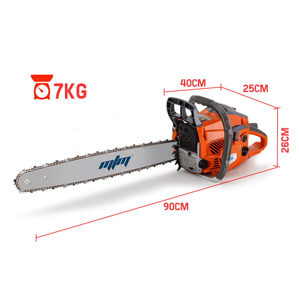 Chainsaw Petrol Commercial 20 Bar E-Start Tree Pruning Chain Saw HP