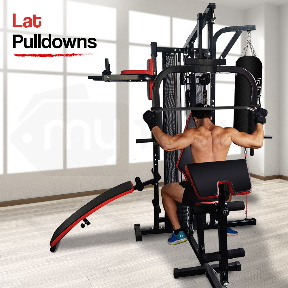Multi-Station Home Gym – Weight Bench Press Set 148lbs