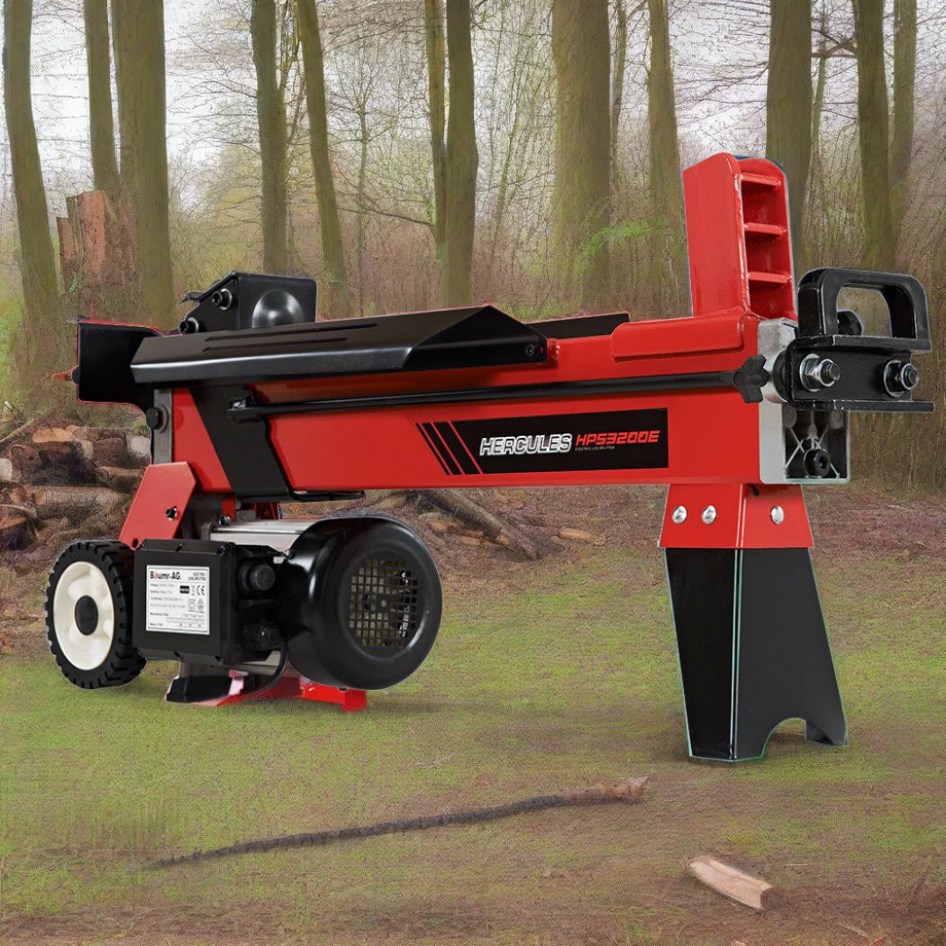 AG 9 Ton Electric Log Splitter 9T Wood Cutter Hydraulic Fire Wood Block Axe Small Machine