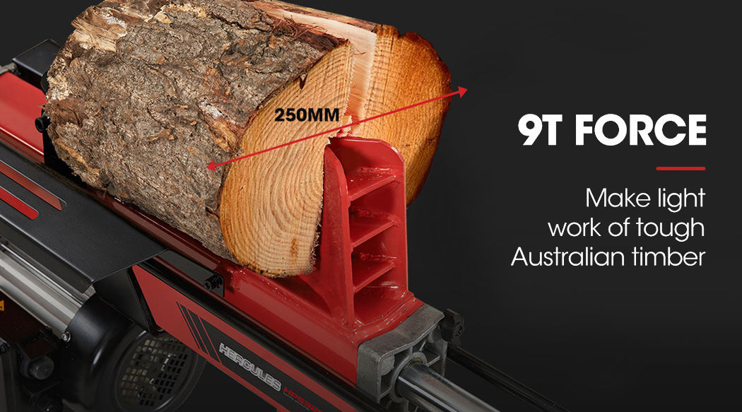 AG 9 Ton Electric Log Splitter 9T Wood Cutter Hydraulic Fire Wood Block Axe Small Machine