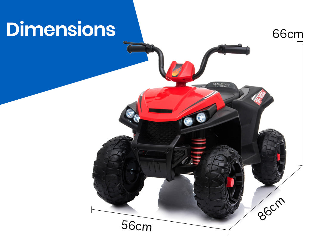 KIDS Electric Ride On ATV Quad Bike Battery Powered, Red and Black