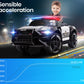 KIDS Ride-On Car Mustang Children Police Patrol Electric Toy w/ Remote Control Black/White