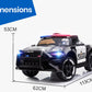 KIDS Ride-On Car Mustang Children Police Patrol Electric Toy w/ Remote Control Black/White