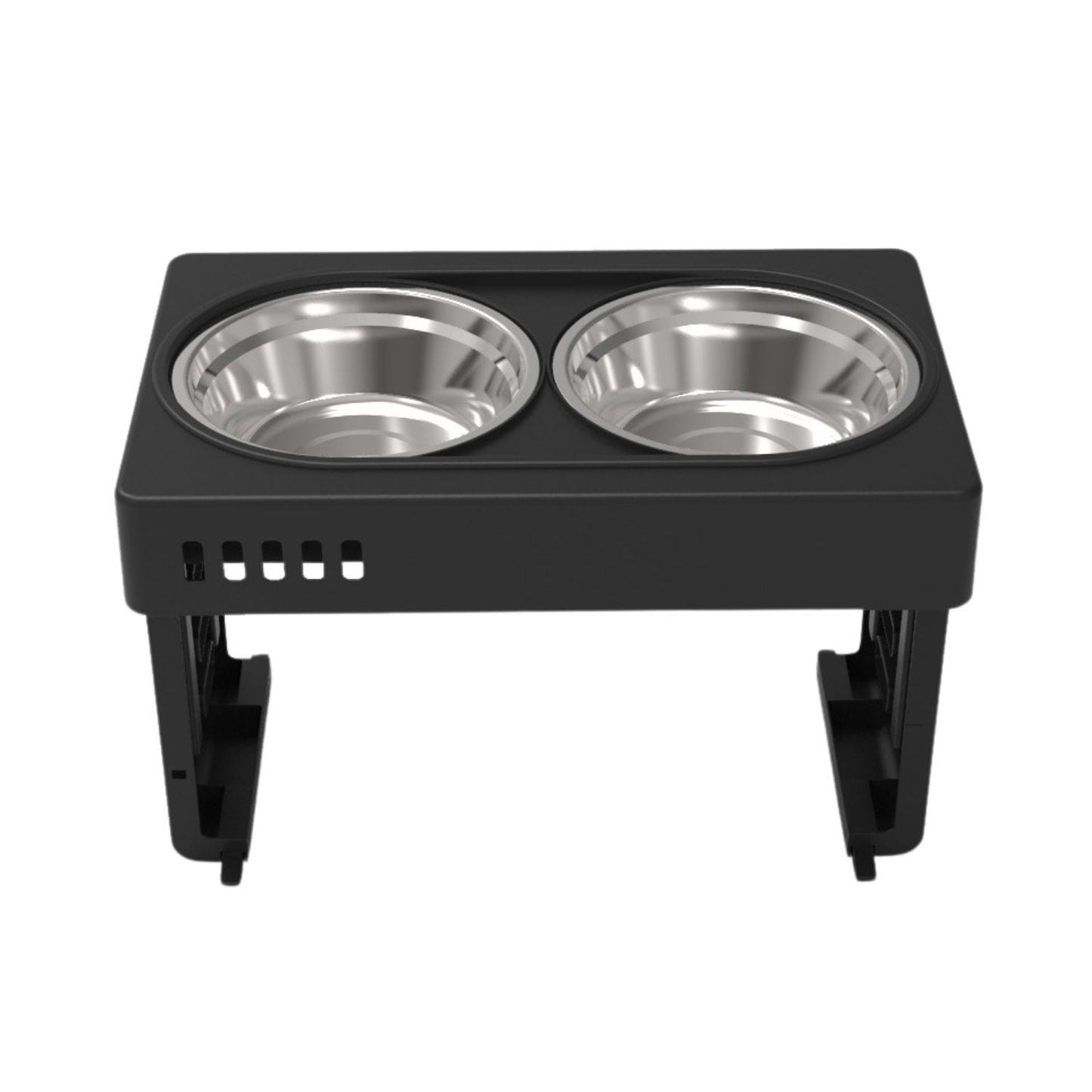 Elevated Raised Pet Feeder with Double Bowl (Black) FI-FD-119-SY