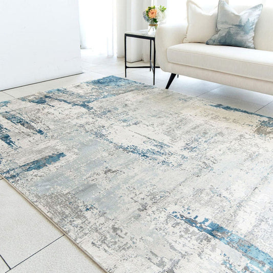 Floor Mat Abstract Blue Grey 160x230cm