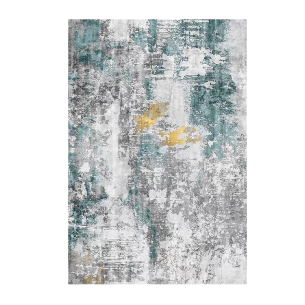 Floor Mat Abstract Green Grey 160x230cm