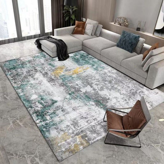 Floor Mat Abstract Green Grey 160x230cm