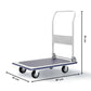 Foldable Platform Trolley with 4 Wheels (Blue and White)