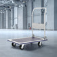 Foldable Platform Trolley with 4 Wheels (Blue and White)