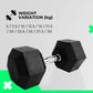 Rubber Hex Dumbbells (5KG x 2)