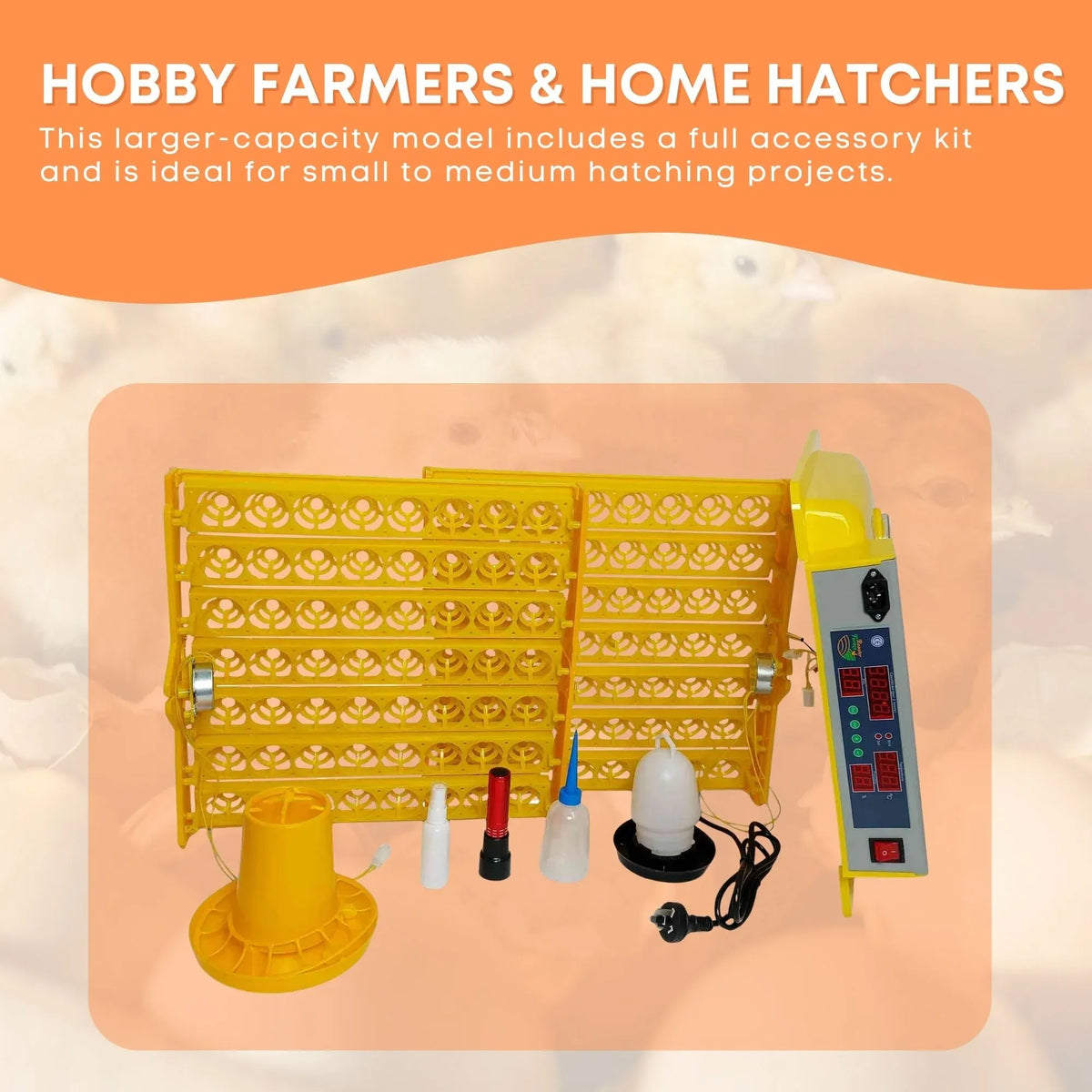 112 Egg Electric Incubator with Accessories – Chicken, Quail and Duck