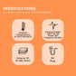 Specifications of an automatic cooling and ventilating system on an orange background
