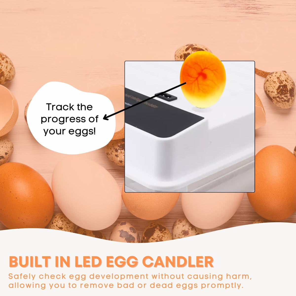 130 Egg Automatic Incubator – Digital Turning, Chicken, Quail and Duck