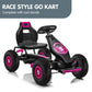 Kids Ride On Pedal Go Kart - Rose Pink