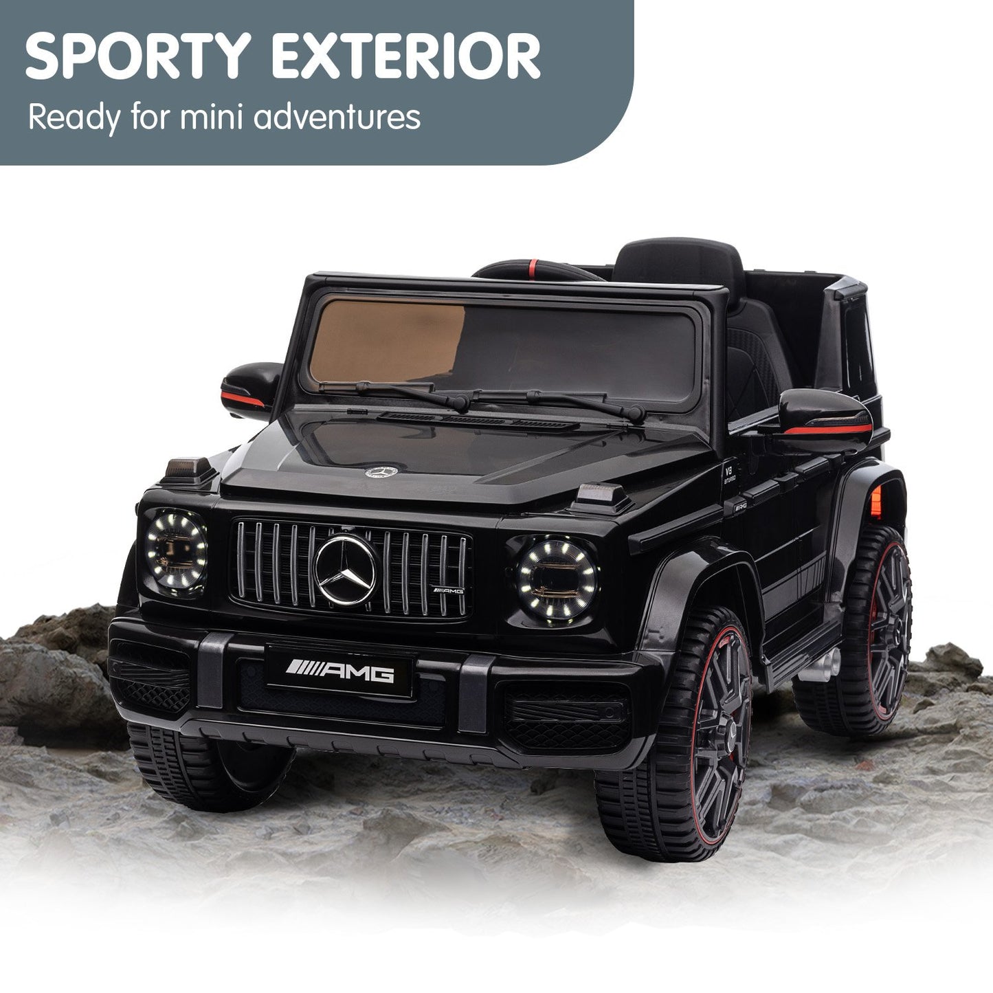 Mercedes Benz AMG G63 Licensed Kids Ride On Electric Car Remote Control - Black