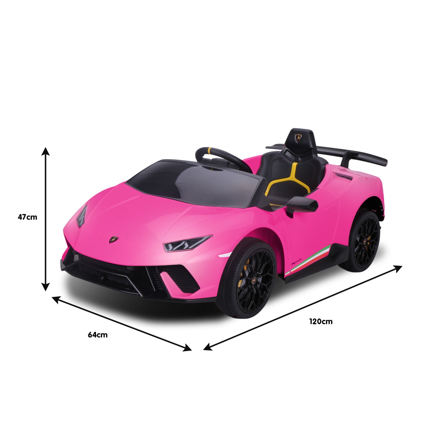 Lamborghini Performante Kids Electric Ride On Car Remote Control - Pink