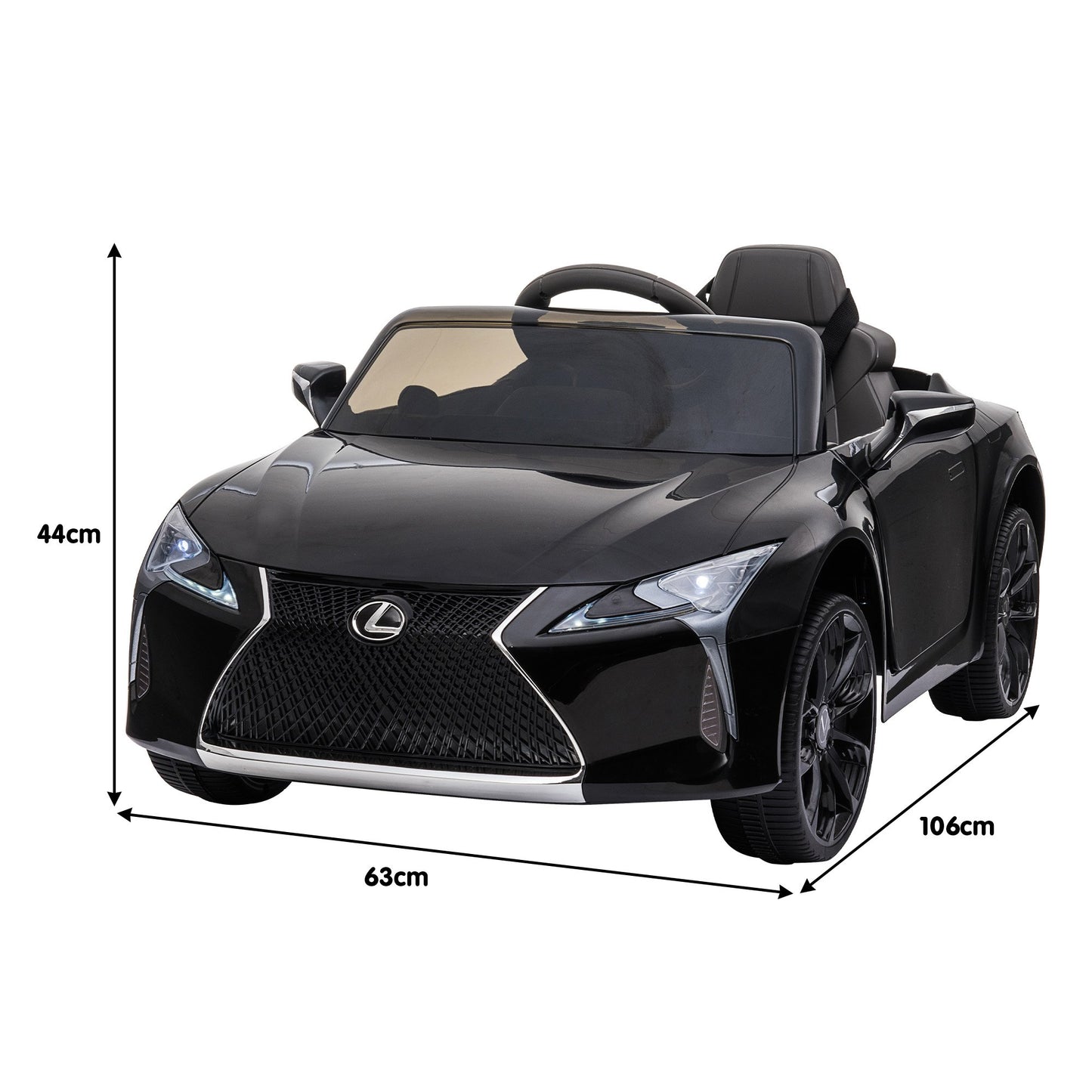 Licensed Lexus LC 500 Kids Electric Ride On Car - Black