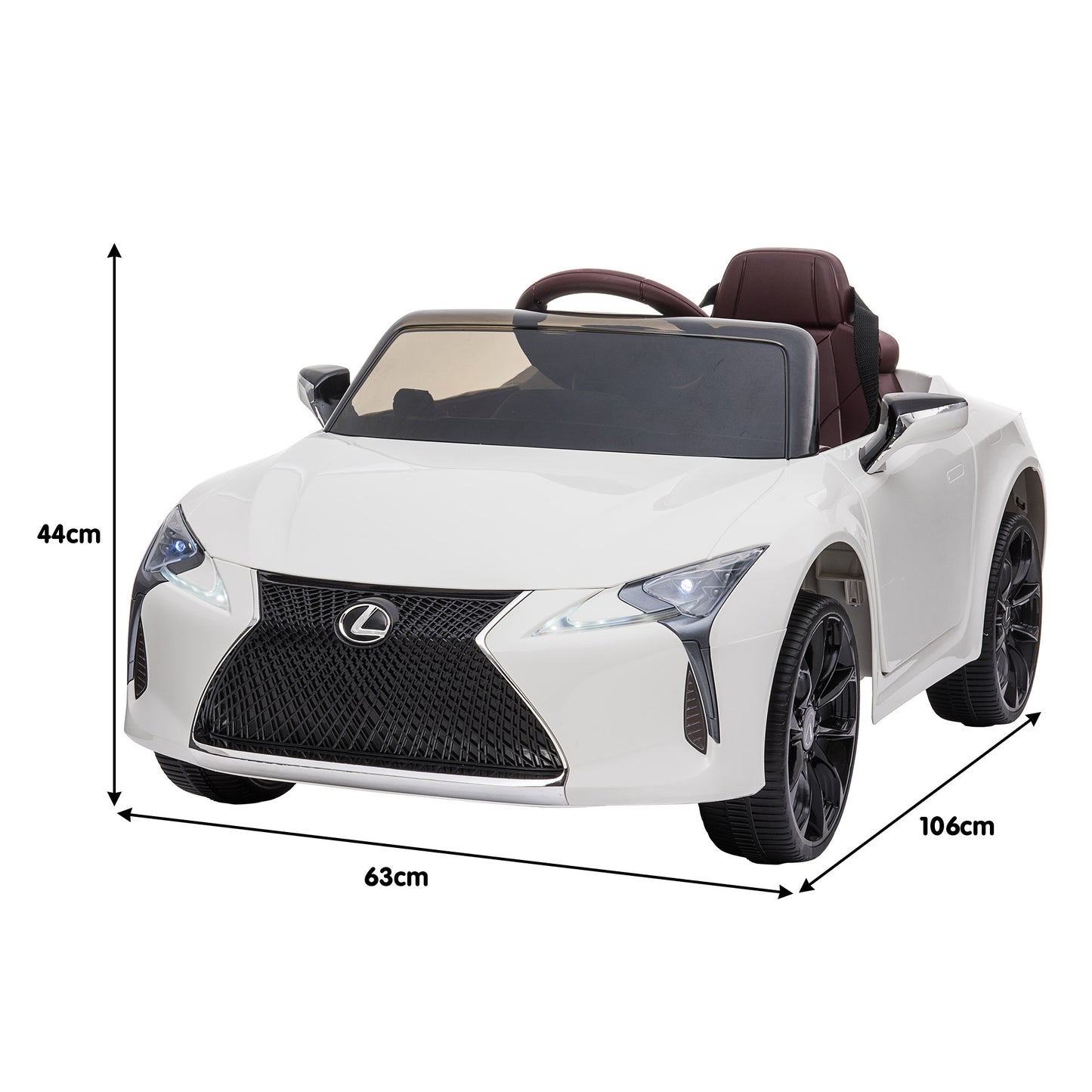 Licensed Lexus Lc 500 Kids Electric Ride On Car - White