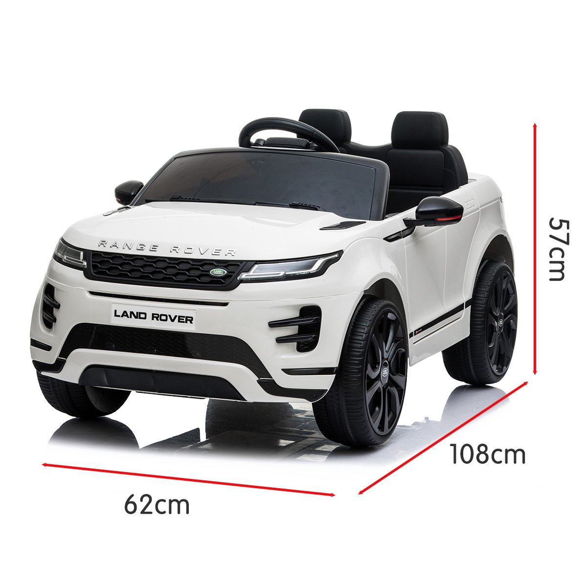 Land Rover Licensed Kids Electric Ride On Car Remote Control - White