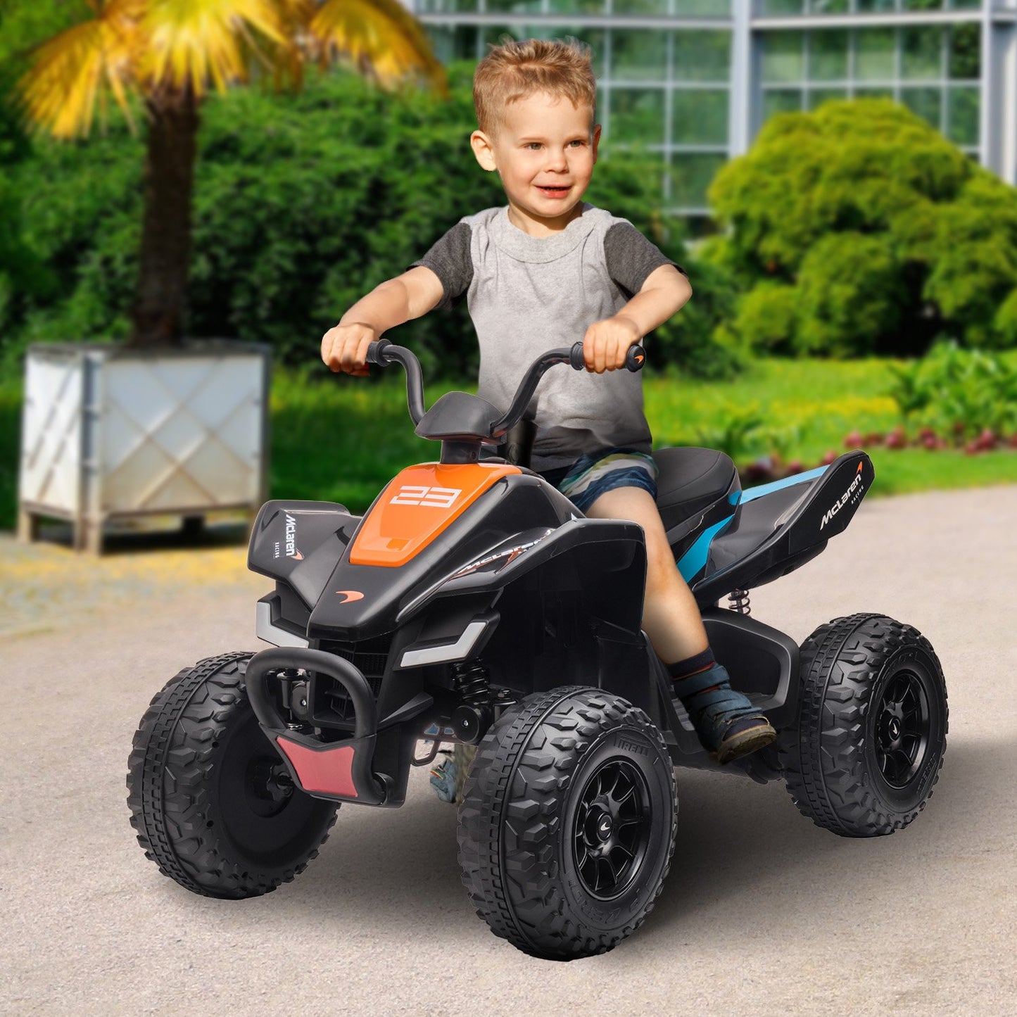 MCL35 McLaren Toy Ride On Electric Quad Bike - Black