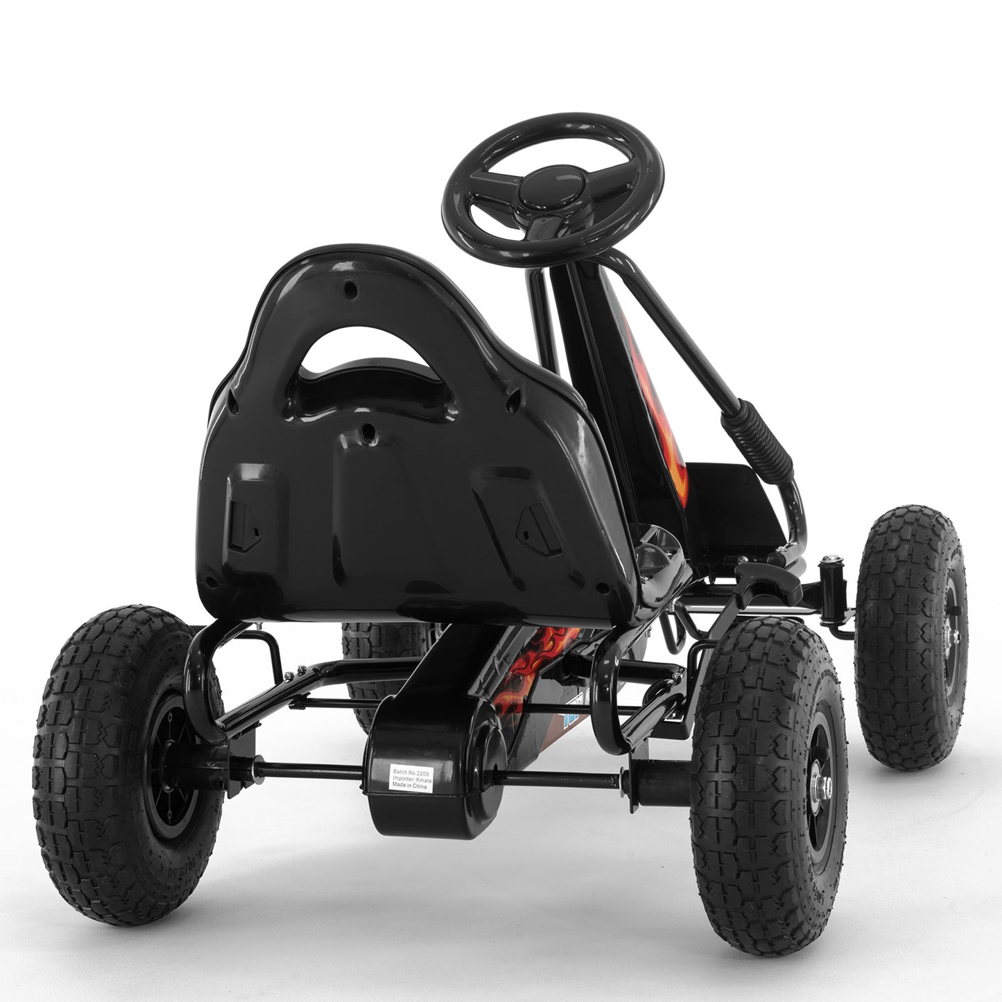 Kids Ride On Pedal-Powered Go Kart - Black