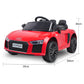 R8 Spyder Audi Licensed Kids Electric Ride On Car Remote Control - Red