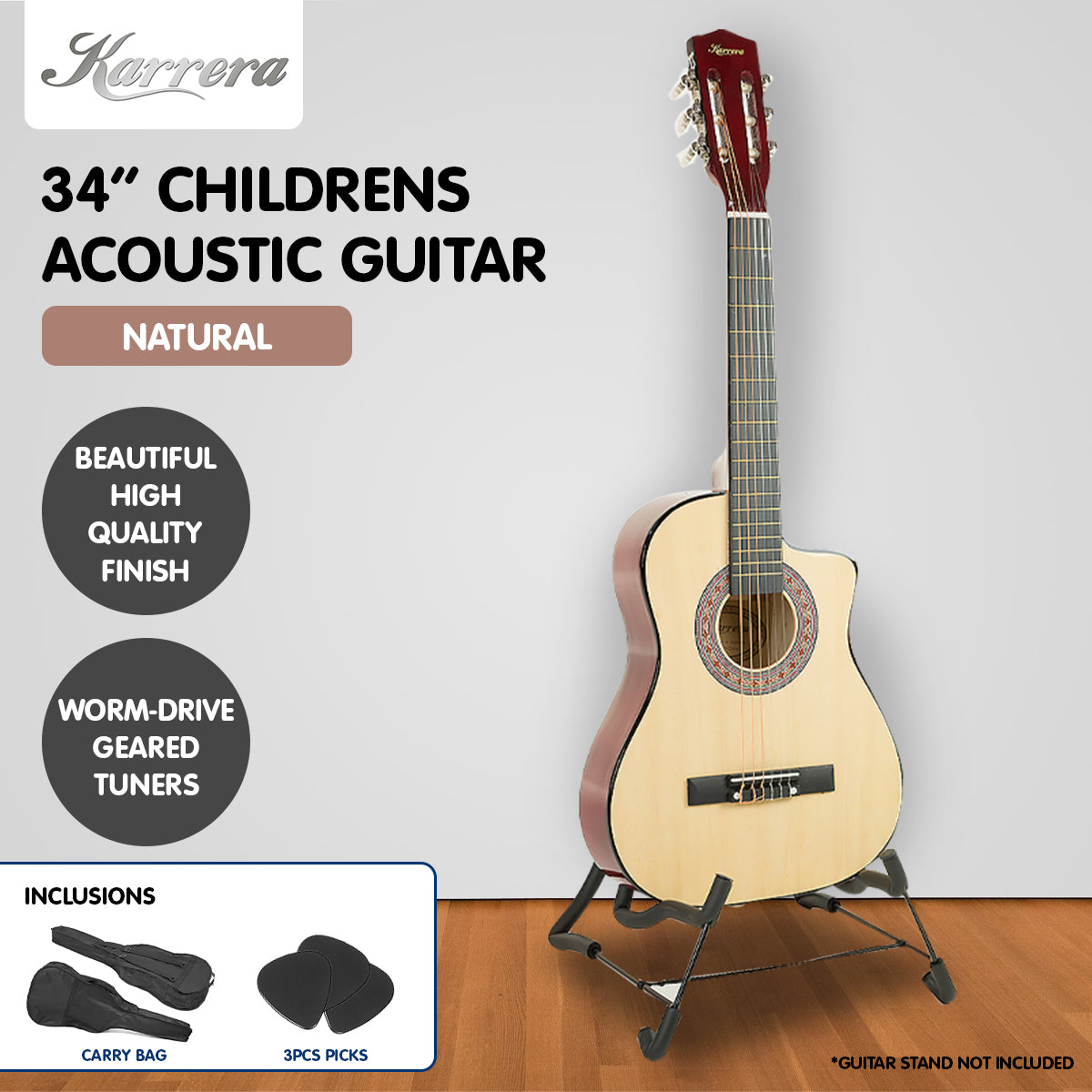 Childrens Acoustic Guitar Kids - Natural