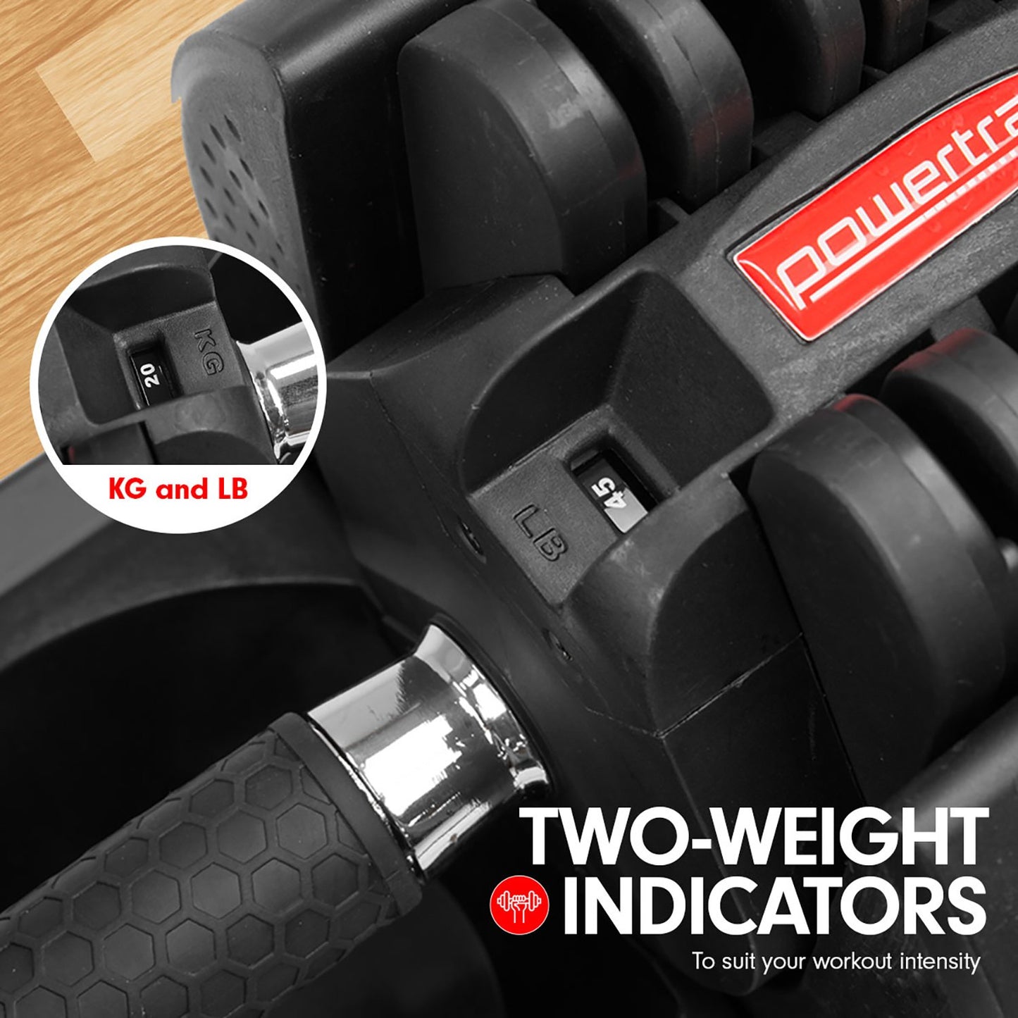 2x 20kg Gen2 Home Gym Adjustable Dumbbell