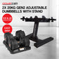 Gen2 Adjustable Dumbbell Set With Pro Stand- 2 X 20kg (40kg)