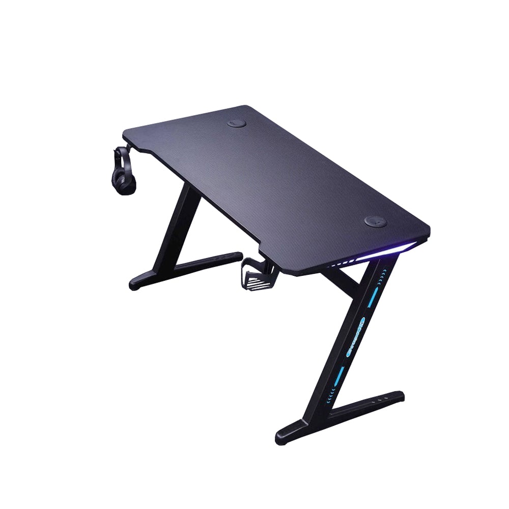 140cm RGB Gaming Desk – Carbon Fibre Look Racing Style