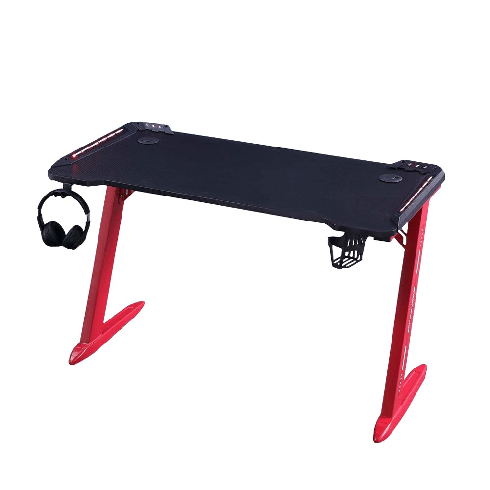 140cm RGB Gaming Desk – Carbon Fibre Look Racing Style