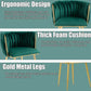 Set of Emerald Green Velvet Dining Chairs – Gold Legs
