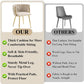 Set of Ivory Velvet Dining Chairs – Gold Legs