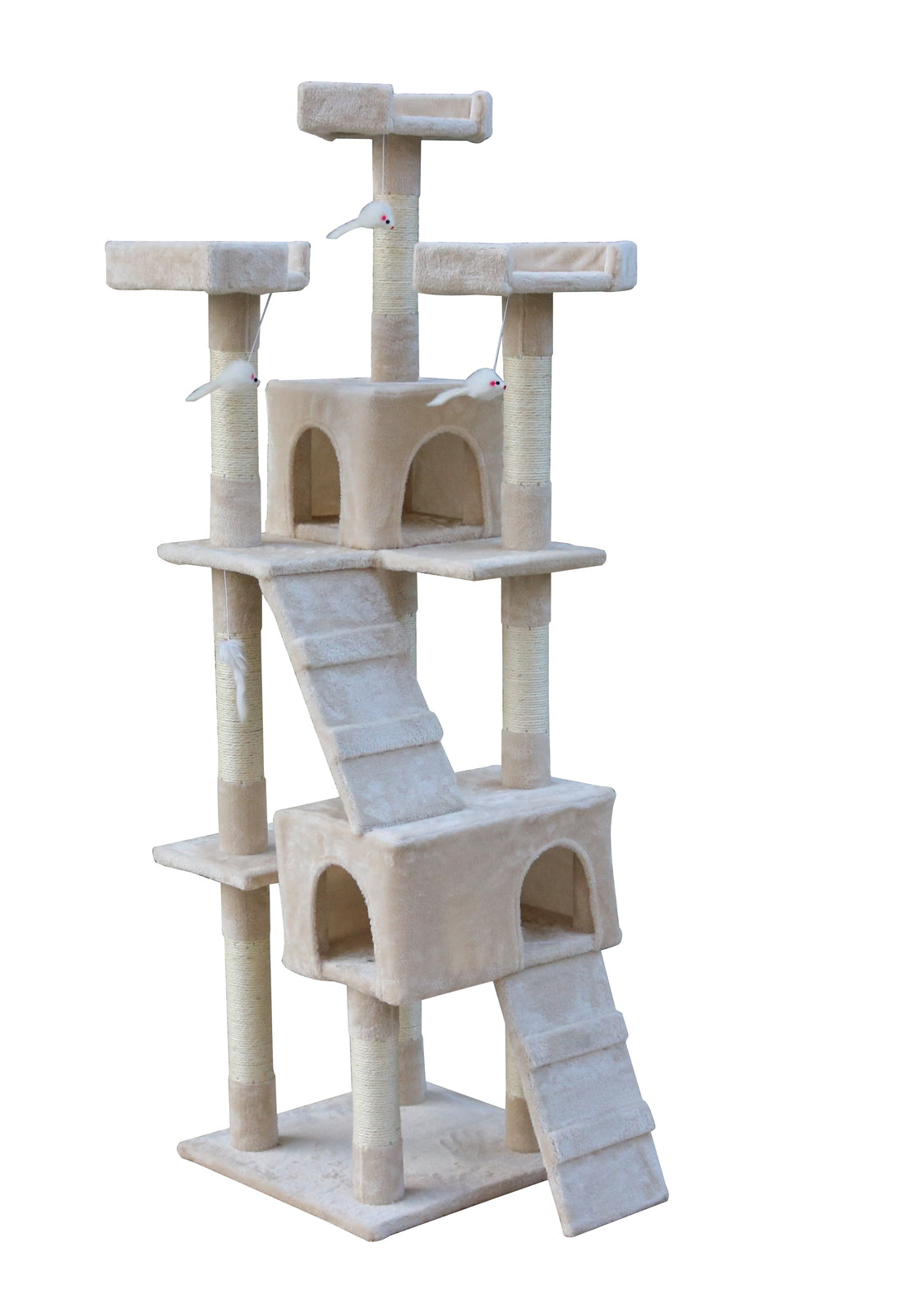 170cm Cat Scratching Tree with Ladder – Beige