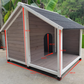 Large Timber Dog Kennel 130x105x100cm – Grey Wooden Cabin