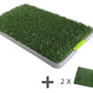 Indoor Dog Toilet Grass Potty Mat with 3 Grass Pads and Tray