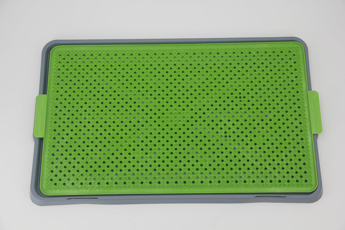 Indoor Dog Toilet Grass Potty Mat with 3 Grass Pads and Tray