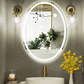 Interior Ave - LED Oval Frameless Salon / Bathroom Wall Mirror - 60 x 80cm