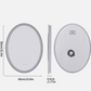 Interior Ave - LED Oval Frameless Salon / Bathroom Wall Mirror - 60 x 80cm