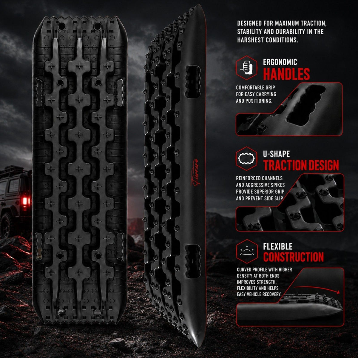 10 Ton 4WD Recovery Tracks – Pair for Sand, Mud and Snow